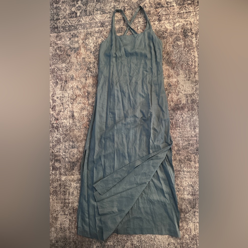 The Limited Teal Linen Dress
